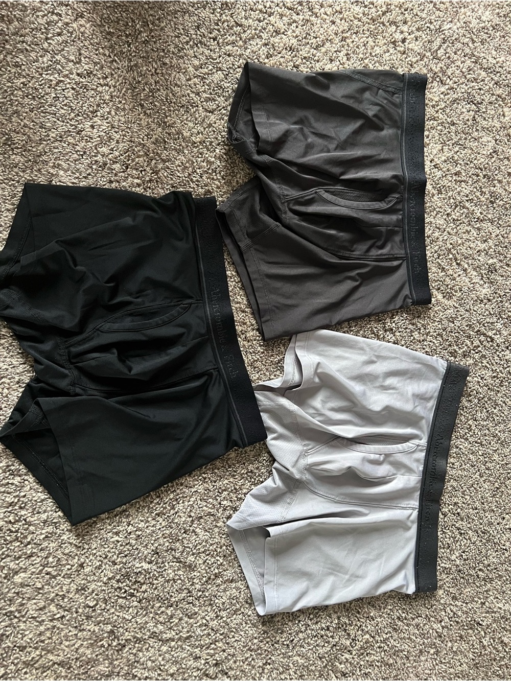 Men's Performance Boxer Briefs - Black, Charcoal, Light Gray